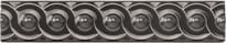 Плитка Original Style Artworks Charcoal Grey Scroll 2.9x15.2 см, поверхность глянец, рельефная