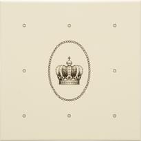 Плитка Original Style Artworks Colonial White Dot Cartouche With Sovereign Crown 15.2x15.2 см, поверхность глянец
