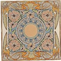 Плитка Original Style Artworks Colonial White Evening Reverie Single Floral Tile 15.2x15.2 см, поверхность глянец
