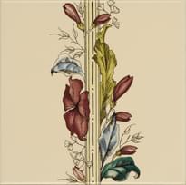 Плитка Original Style Artworks Colonial White Plant And Urn Border Tile Flower Lhs 15.2x15.2 см, поверхность глянец