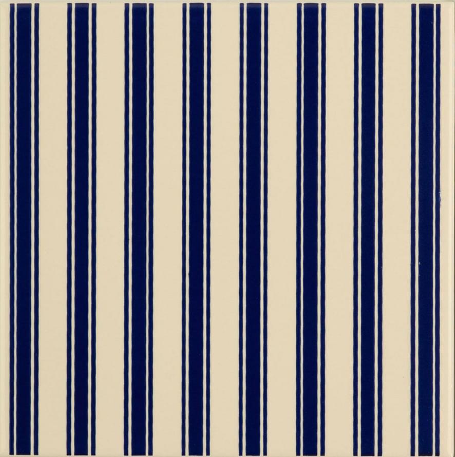 Original Style Artworks Colonial White Regency Stripe Royal Blue 15.2x15.2