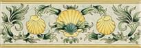 Плитка Original Style Artworks Colonial White Scallop Shells Blue And Yellow 5x15.2 см, поверхность глянец