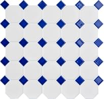 Плитка Original Style Artworks Decors Blue Octogon And Dot 29.2x29.2 см, поверхность глянец