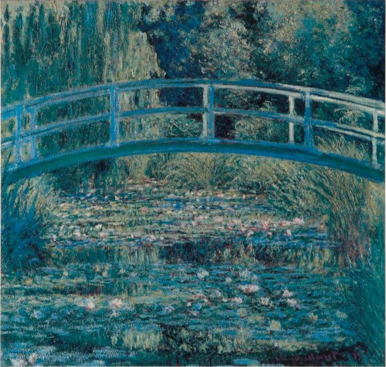 Original Style Artworks Decors Monet: Waterlily Pond 39.5x38