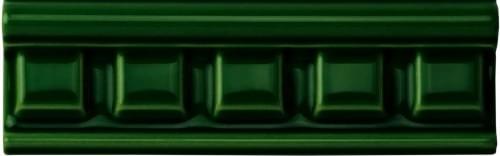 Плитка Original Style Artworks Edwardian Green Dentil 5x15.2 см, поверхность глянец, рельефная