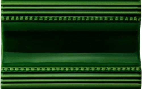 Плитка Original Style Artworks Edwardian Green Plain Cornice 7.5x15.2 см, поверхность глянец, рельефная