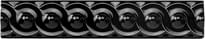 Плитка Original Style Artworks Jet Black Scroll 2.9x15.2 см, поверхность глянец, рельефная