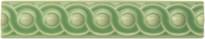 Плитка Original Style Artworks Palm Green Scroll 2.9x15.2 см, поверхность глянец, рельефная