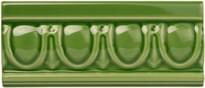 Плитка Original Style Artworks Pavilion Green Egg And Dart 6.5x15.2 см, поверхность глянец, рельефная