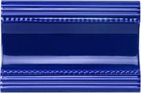 Плитка Original Style Artworks Royal Blue Plain Cornice 7.5x15.2 см, поверхность глянец, рельефная