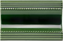 Плитка Original Style Artworks Victorian Green Plain Cornice 7.5x15.2 см, поверхность глянец, рельефная