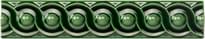 Плитка Original Style Artworks Victorian Green Scroll 2.9x15.2 см, поверхность глянец, рельефная