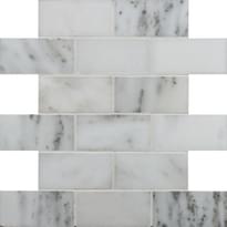 Плитка Original Style Earthworks Viano White Honed Brickbond Mosaic 26.1x30.5 см, поверхность полуполированная