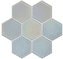 Плитка Original Style Glassworks Futura Dichroic Hexagon Mosaic 38.6x29.8 см, поверхность глянец