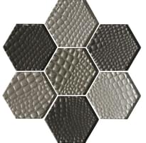 Плитка Original Style Glassworks Futura Sepia Hexagon Mosaic 38.6x29.8 см, поверхность глянец