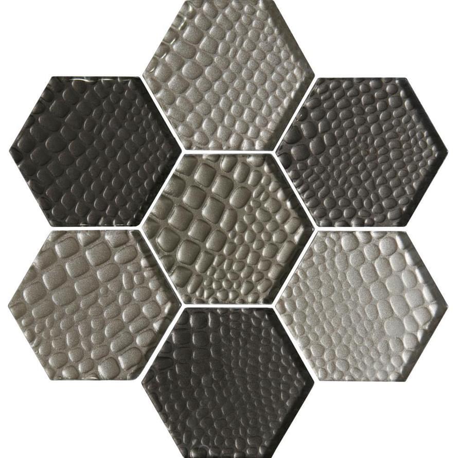 Original Style Glassworks Futura Sepia Hexagon Mosaic 38.6x29.8