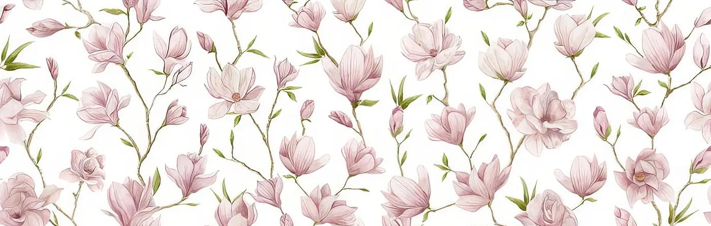 Original Style Living English Garden Magnolia Single Pattern Repeat 32x99