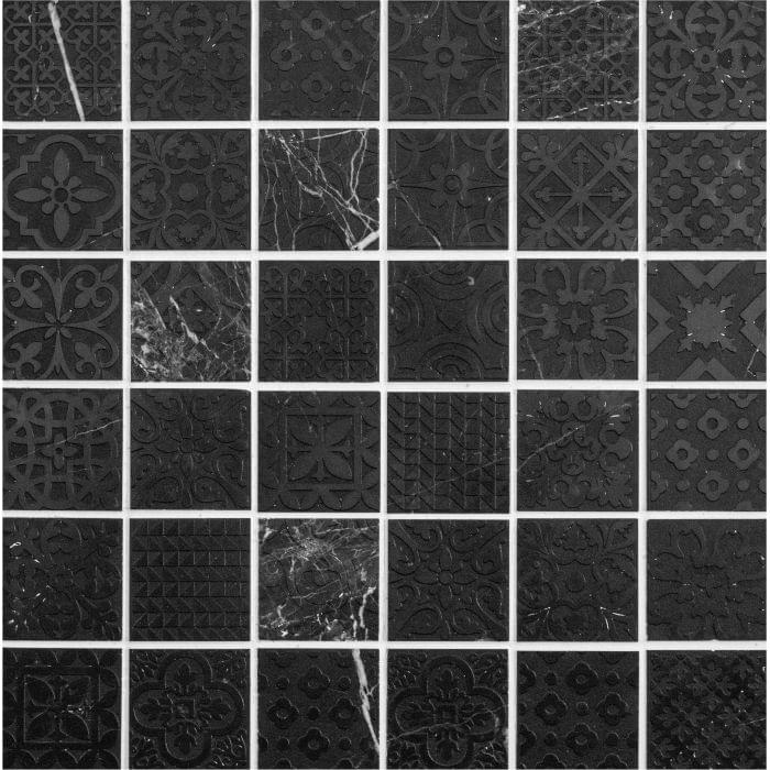 Original Style Mosaics Alto Black marble 31.5x31.5