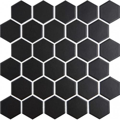 Original Style Mosaics Black Honeycomb Large Sheet 27x32