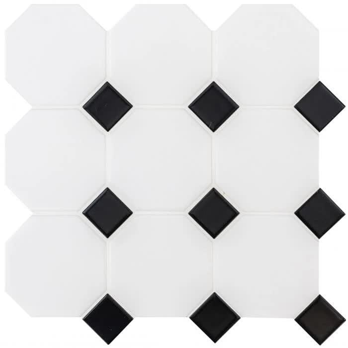 Original Style Mosaics Classic Octagon and Dot Large 29.5x29.5