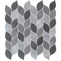 Плитка Original Style Mosaics Leaf Grey & Silver 27.5x28 см, поверхность матовая