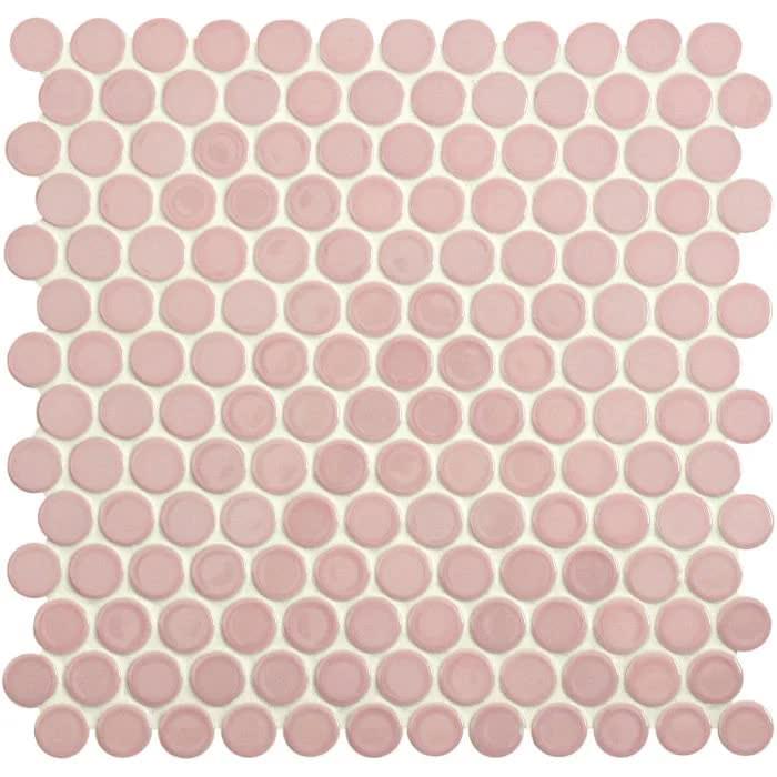 Original Style Mosaics Mini Pink Penny round 31x31.6