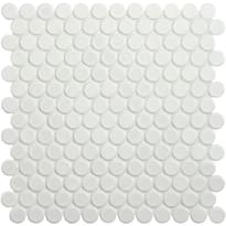 Плитка Original Style Mosaics Mini White Gloss Penny Round 31x31.6 см, поверхность глянец