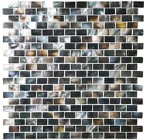 Плитка Original Style Mosaics Mother Of Pearl Dark Brickbond 31x31.8 см, поверхность глянец