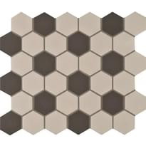 Плитка Original Style Mosaics Porcelain Black White Hexagon 27.8x32.2 см, поверхность матовая