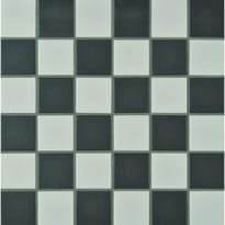 Плитка Original Style Mosaics Porcelain Black White Square 30.2x30.2 см, поверхность матовая