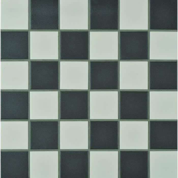 Original Style Mosaics Porcelain Black White Square 30.2x30.2