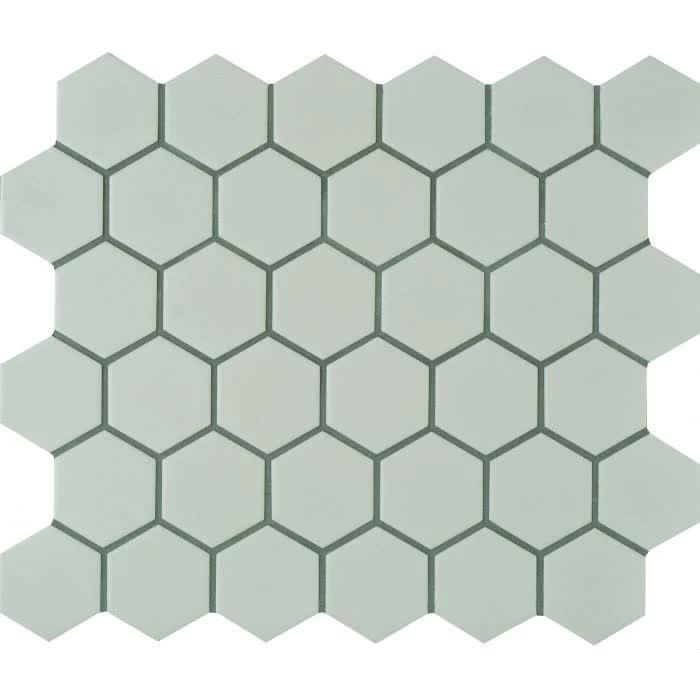 Original Style Mosaics Porcelain White Hexagon 27.8x32.2