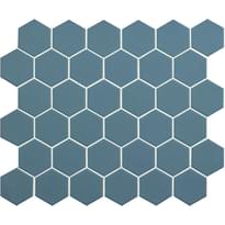 Плитка Original Style Mosaics Slip Resistant Blue Grey Hexagon 28x32 см, поверхность матовая