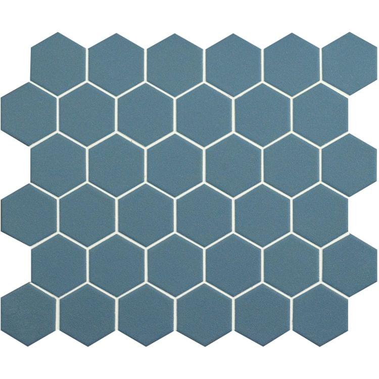 Original Style Mosaics Slip Resistant Blue Grey Hexagon 28x32