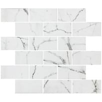 Плитка Original Style Mosaics Torcello White Brickbond 30x30 см, поверхность матовая