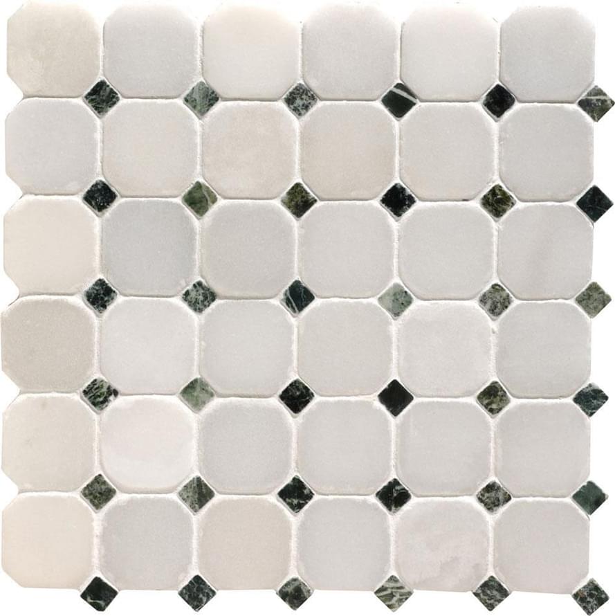 Original Style Mosaics White Octagon 4.8 30x30