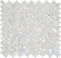Плитка Original Style Mosaics White Pearl Herringbone 28.5x30.5 см, поверхность полированная
