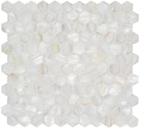 Плитка Original Style Mosaics White Pearl Hexagon 28.5x29.5 см, поверхность полированная