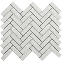 Плитка Original Style Mosaics White Satin Chevron 37x31 см, поверхность полуматовая