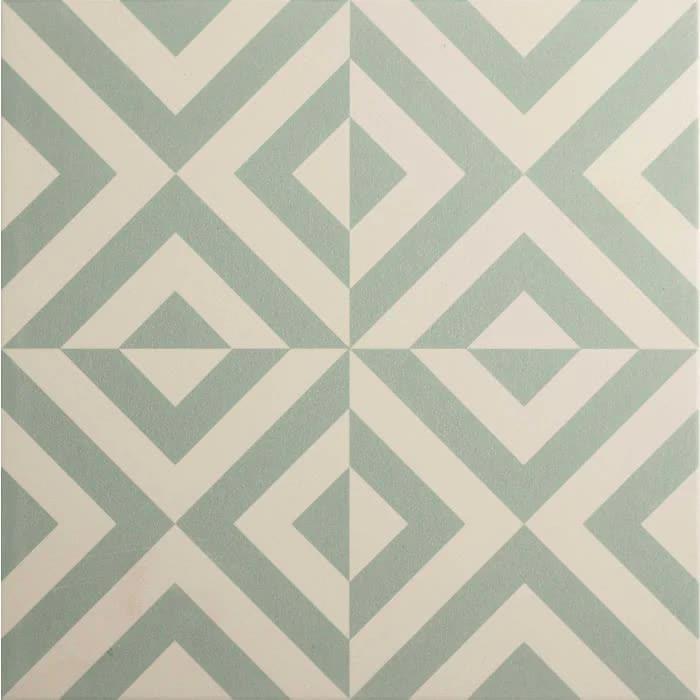 Original Style Odyssey Penshaw Teal On Chalk 29.8x29.8