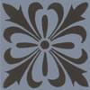 Плитка Original Style Victorian Floor Tiles Cardigan Black On Blue 5.3x5.3 см, поверхность матовая