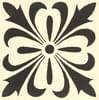 Плитка Original Style Victorian Floor Tiles Cardigan Black On Dover White 5.3x5.3 см, поверхность матовая