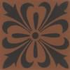 Плитка Original Style Victorian Floor Tiles Cardigan Black On Red 5.3x5.3 см, поверхность матовая