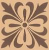 Плитка Original Style Victorian Floor Tiles Cardigan Brown On Buff 5.3x5.3 см, поверхность матовая