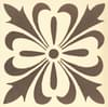 Плитка Original Style Victorian Floor Tiles Cardigan Dark Brown On White 5.3x5.3 см, поверхность матовая
