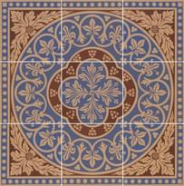Плитка Original Style Victorian Floor Tiles Disraeli Blue On Buff 45.7x45.7 см, поверхность матовая