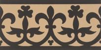 Плитка Original Style Victorian Floor Tiles Elgin Border Black On Buff 7.5x15.1 см, поверхность матовая