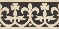 Плитка Original Style Victorian Floor Tiles Elgin Border Black On White 7.5x15.1 см, поверхность матовая