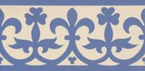 Плитка Original Style Victorian Floor Tiles Elgin Border Blue On White 7.5x15.1 см, поверхность матовая