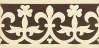 Плитка Original Style Victorian Floor Tiles Elgin Border Brown On White 7.5x15.1 см, поверхность матовая